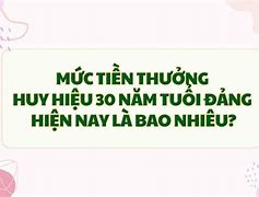 Tiền Thưởng 40 Năm Tuổi Đảng Là Bao Nhiêu